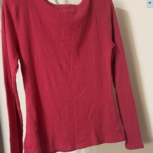 Lucky Brand Women's Crimson Long Sleeve Tee